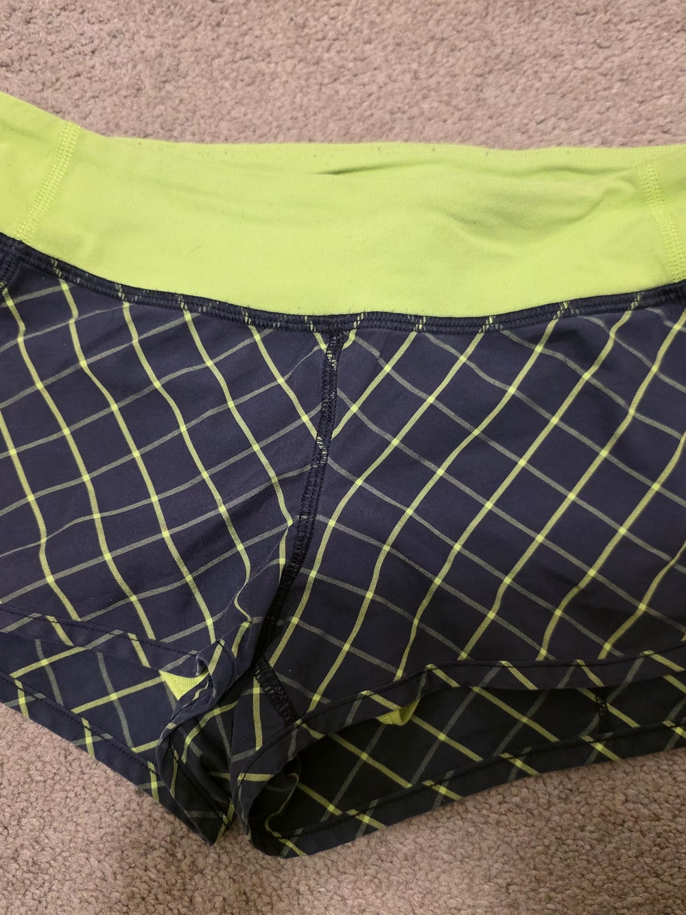 Ivivva Navy and Neon Green Shorts